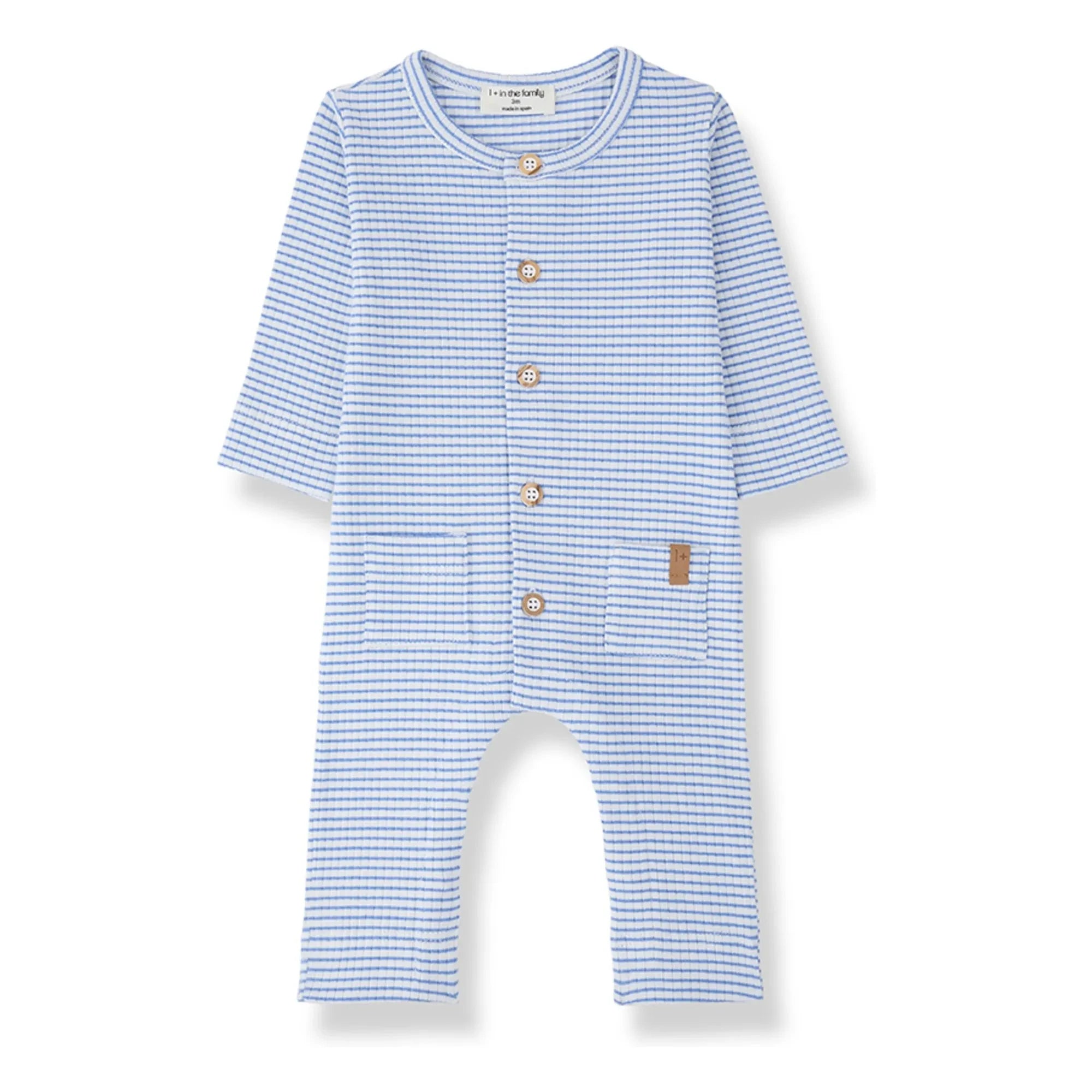 1+ in the family - Gestreifter Cambrils Cordpyjama | Hellblau