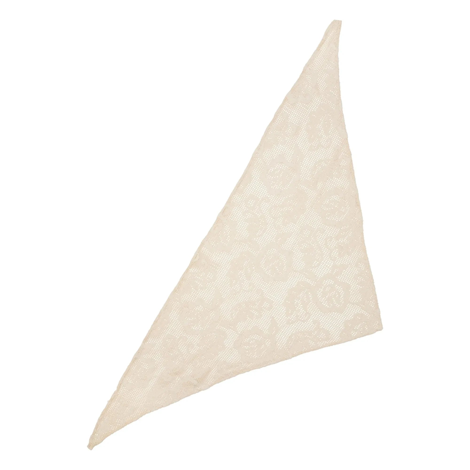 Becksöndergaard - Croflora Baumwoll-Dreieckstuch | Creme