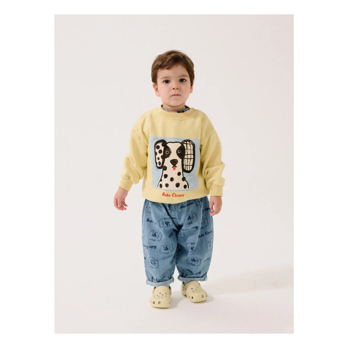 Bobo Choses – Dalmatinisches Sweatshirt für Babys aus Bio-Baumwolle | Gelb