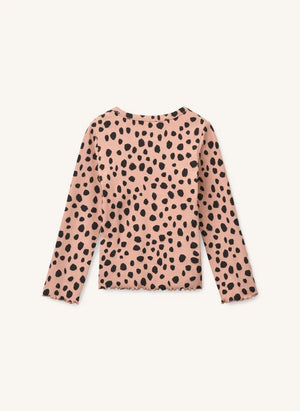 Liewood - Nieve Leopar Organische Baumwolle Ripp T-Shirt | Hellrosa