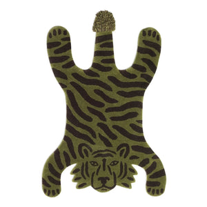 Ferm Living Kids - Safari Tiger Tuft-Teppich 160x120 cm | Khaki