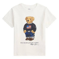 Ralph Lauren – Bären-Jersey-T-Shirt | Weiß