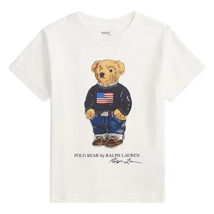 Ralph Lauren – Bären-Jersey-T-Shirt | Weiß