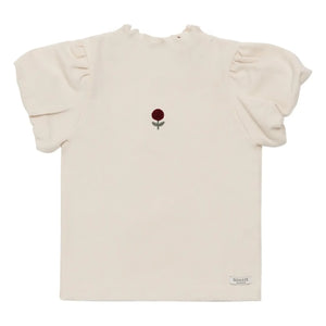 Donsje - Marien Fleur T-Shirt aus Bio-Baumwolle | Ecru