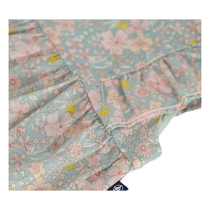 Petit Bateau - Strampler aus Bio-Baumwollpopeline mit Blumenmuster | Graublau