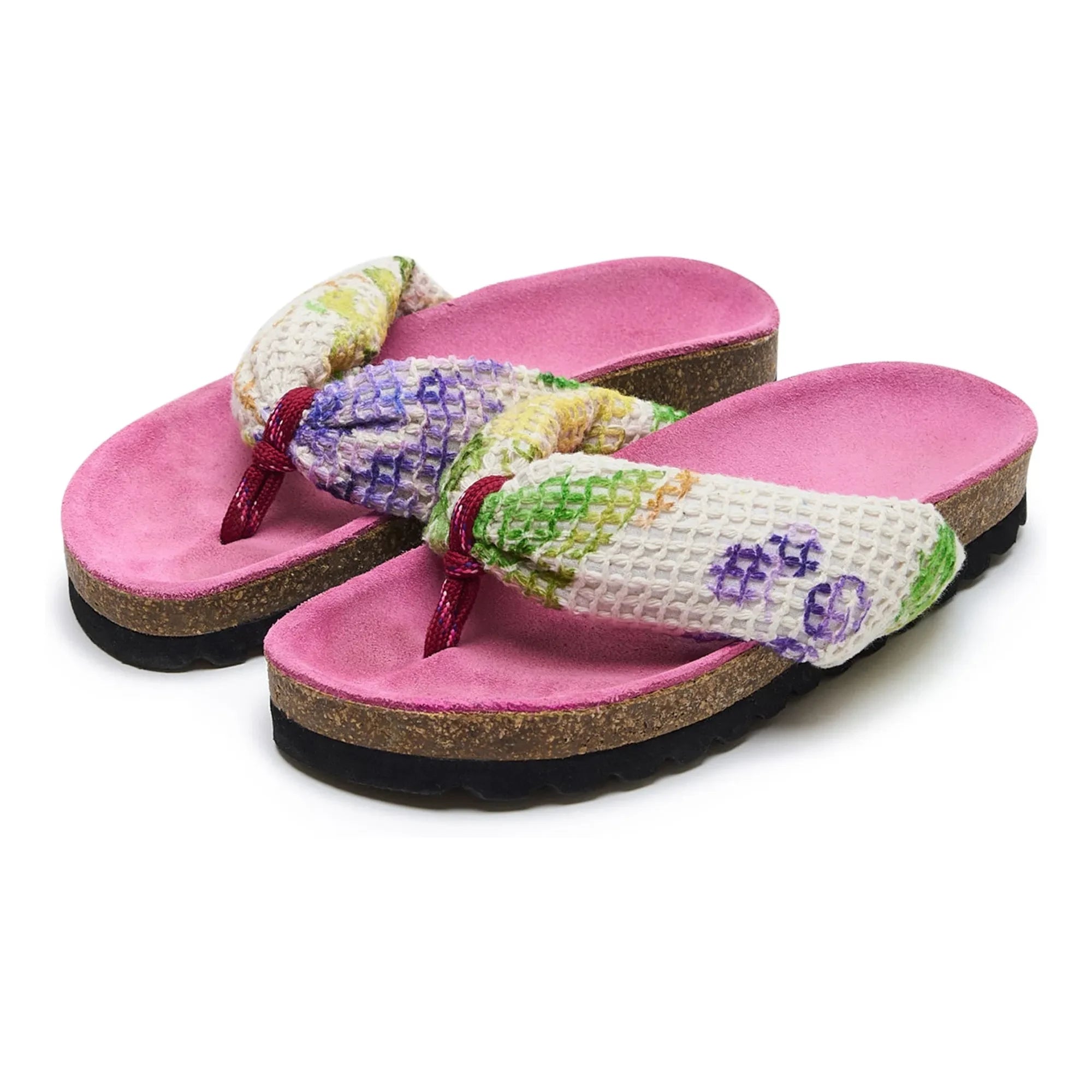 Maison Mangostan - Zehensandalen mit Trauben | Rosa