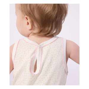 Petit Bateau – Schlafstrampler mit Punkten | Weiß