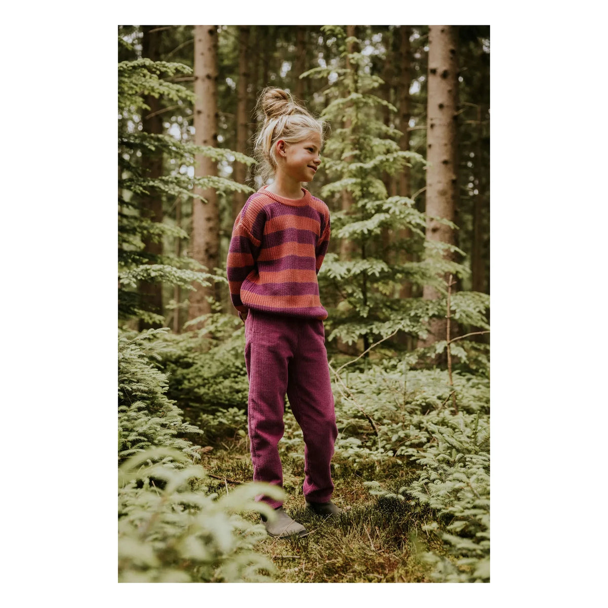 Yuki - Gestreifter Pullover aus Bio-Baumwolle | Rosa