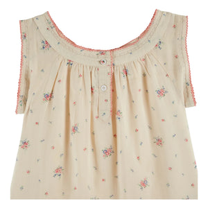 Emile et Ida - Bio-Baumwoll-Blumenkleid | Creme