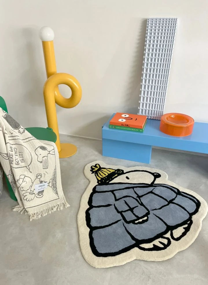 Maison Deux - Maison Deux x Peanuts | Weißer Baseball Druck Baumwolle Throw