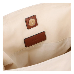 Chloé – Tragetasche aus Bio-Baumwolle mit Logo | Chalk