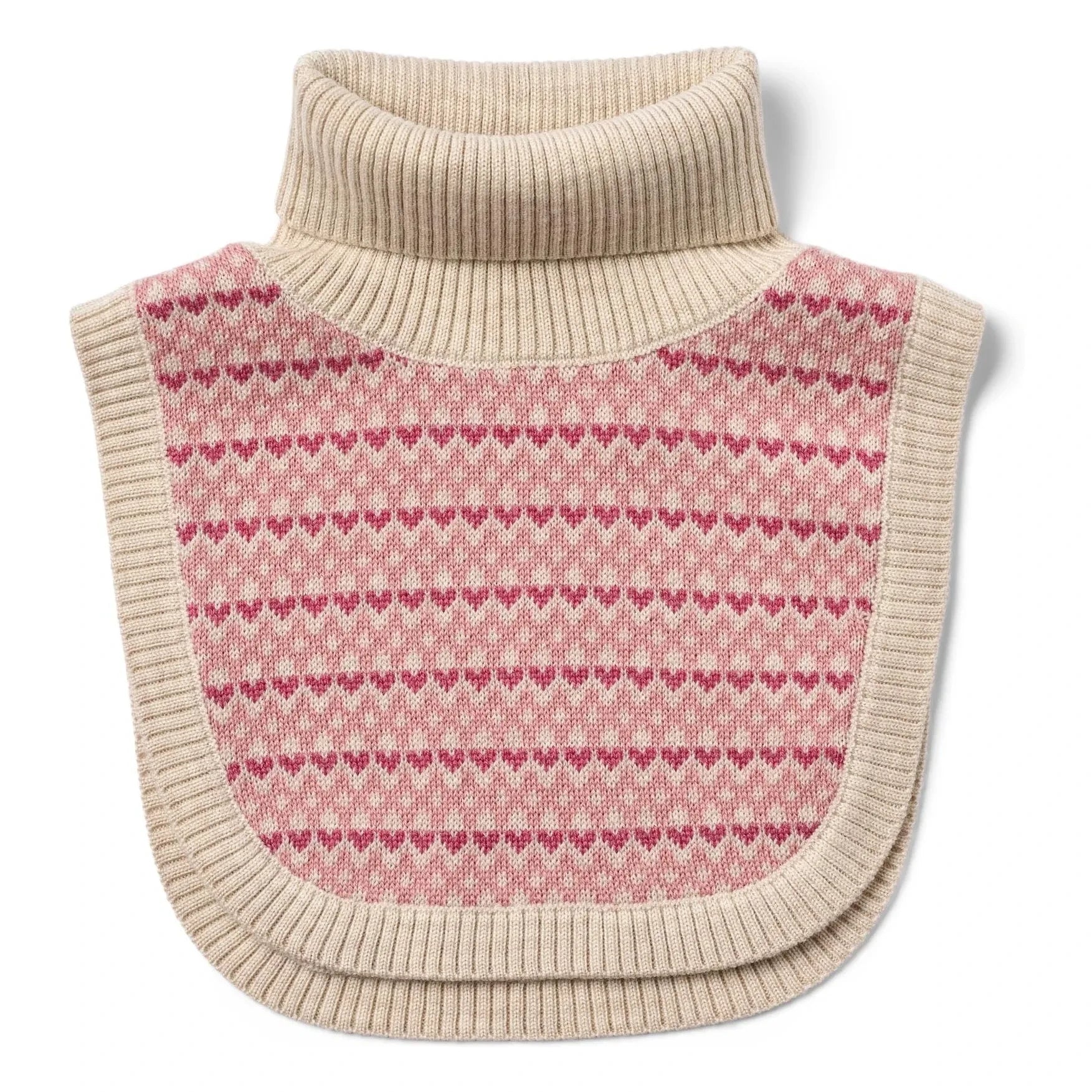 Wheat - Majo Wolle Merino Jacquard Halswärmer | Rosa