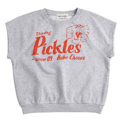 Bobo Choses - The Dog Pickles Ärmelloses Sweatshirt aus Bio-Baumwolle | Graumeliert