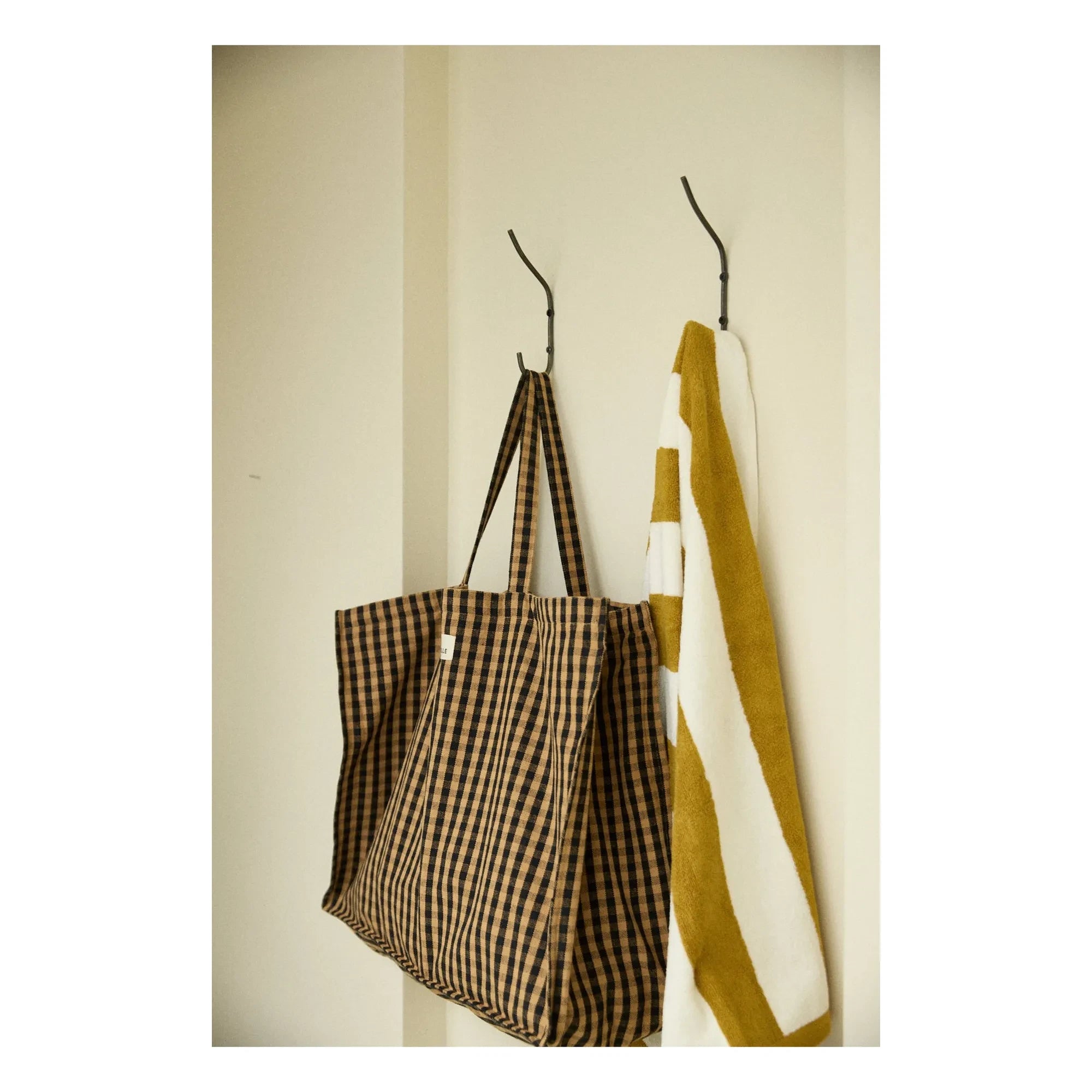 Gabrielle Paris - Vichy Wochenendtasche | Kaffee