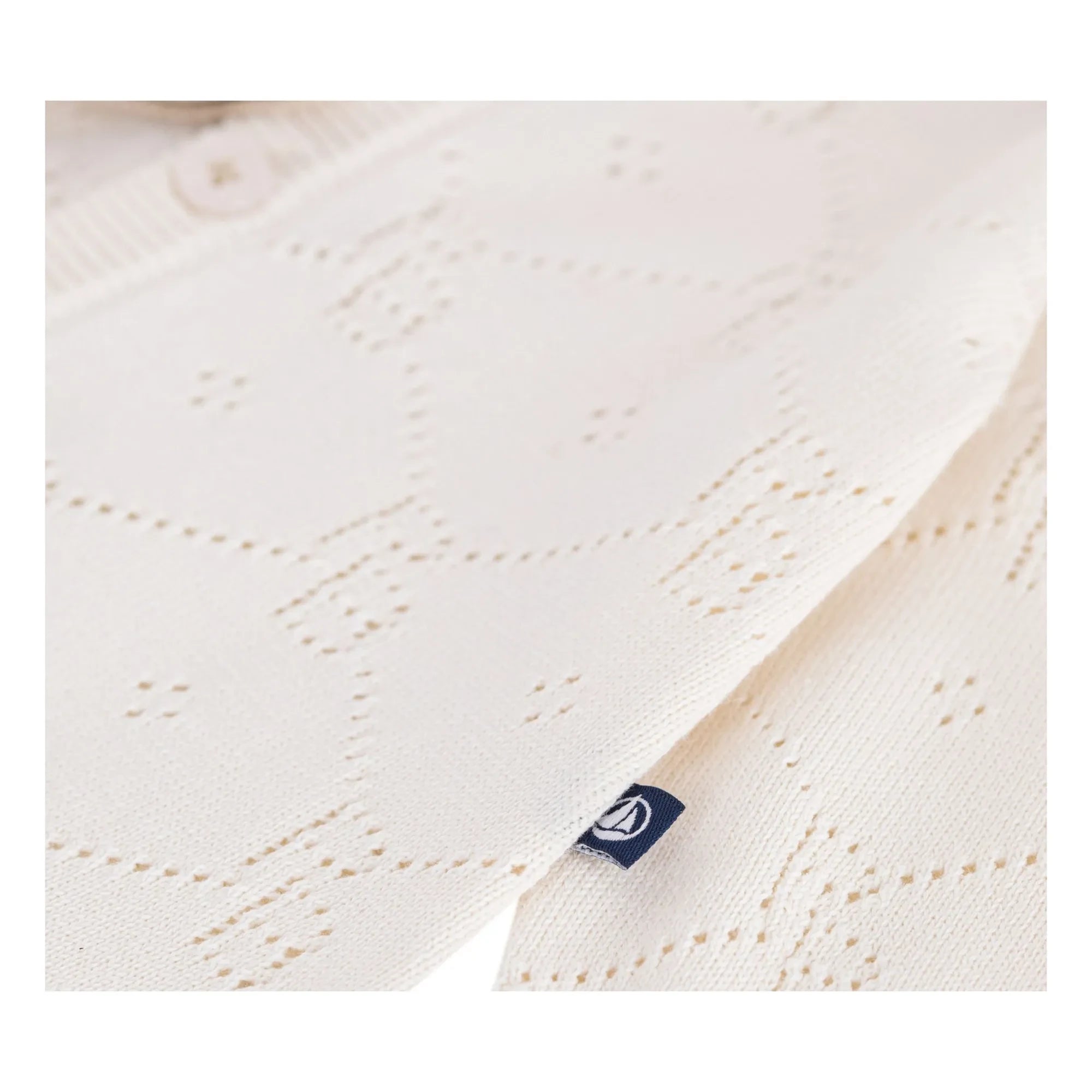 Petit Bateau - Strampler aus Bio-Baumwolle mit Ajourmuster PB | Ecru