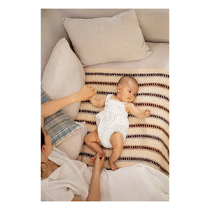 1+ in the family - Patras Vichy Seersucker Overall | Hellblau