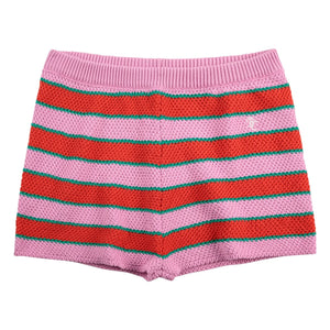 Bobo Choses - Gestreifte Shorts aus Bio-Baumwolle | Rosa