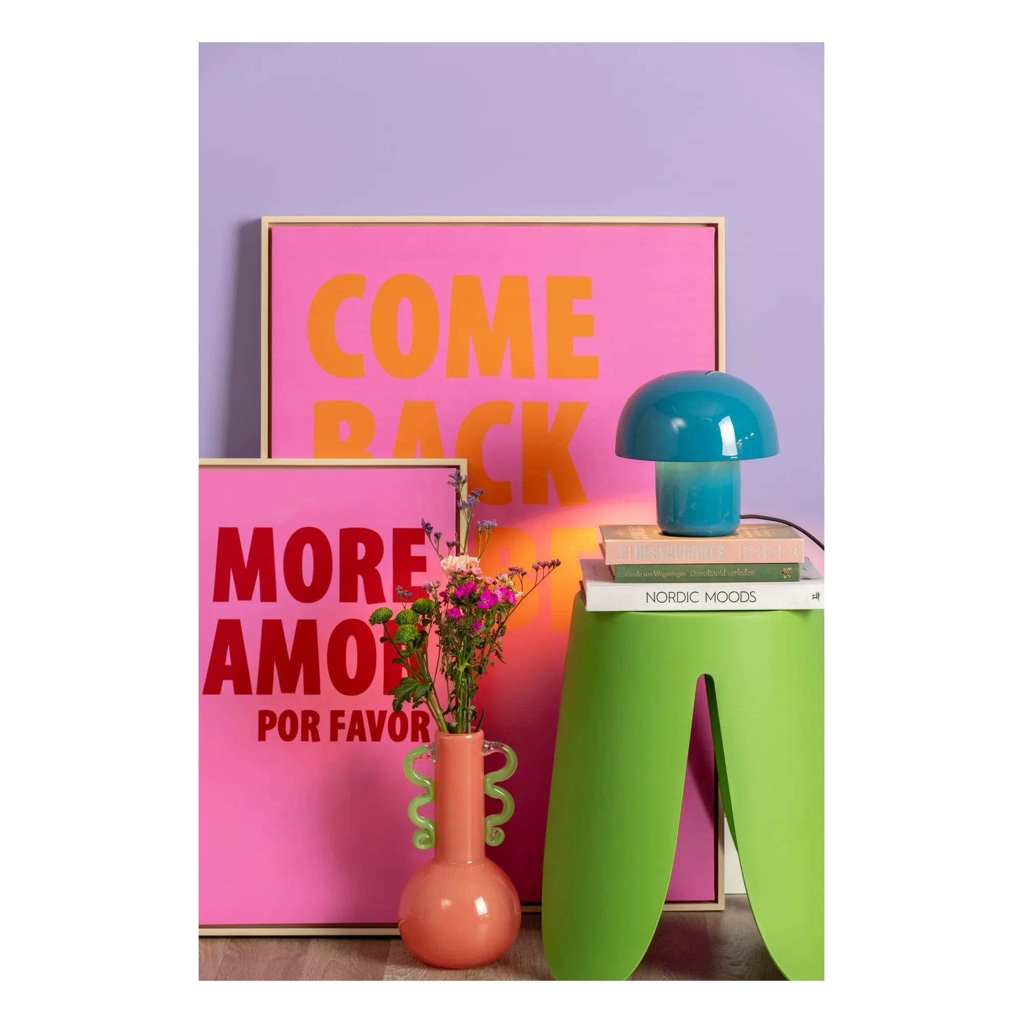 Present Time - Mini Fat Mushroom Tischlampe | Elektrisches Blau
