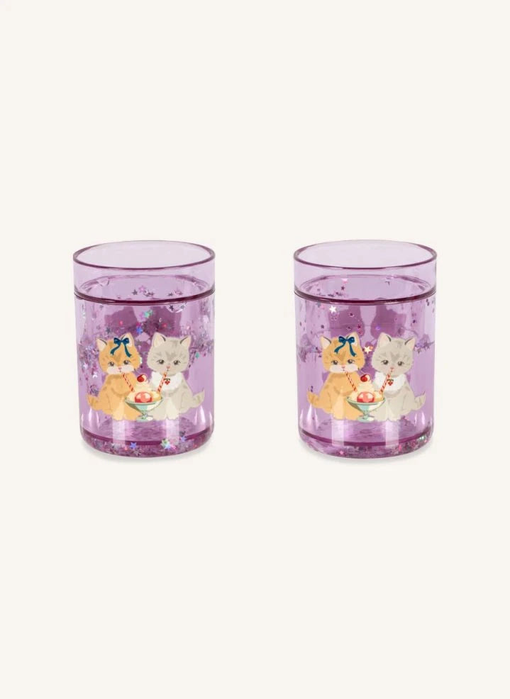 Konges Sløjd - Kitty Glitter Becher - 2er-Set | Lila