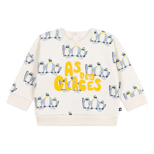 Petit Bateau - Sweatshirt "Penguins As Des Glaces" | Ecru