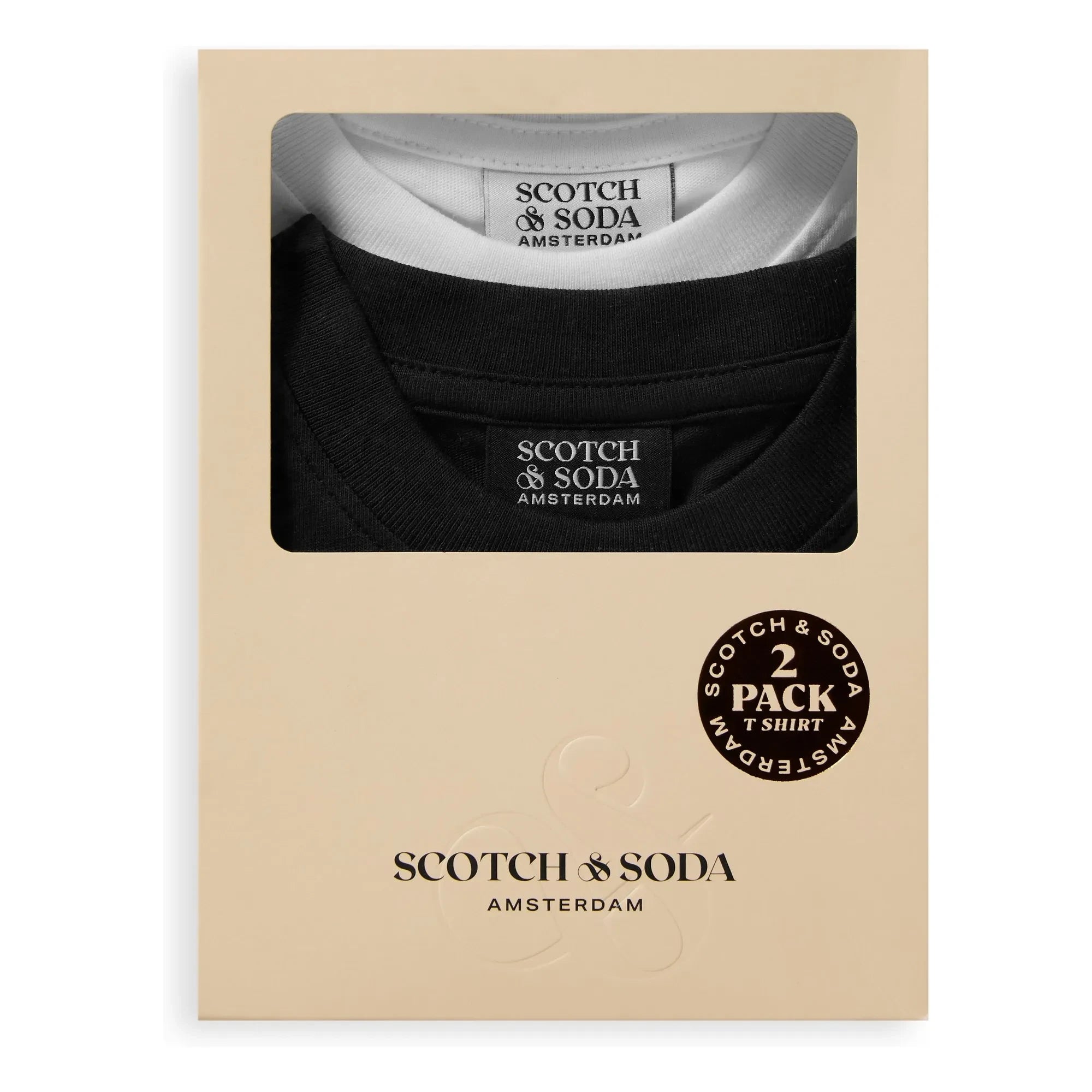 Scotch & Soda - 2’li organik pamuklu Tişört Seti | Siyah