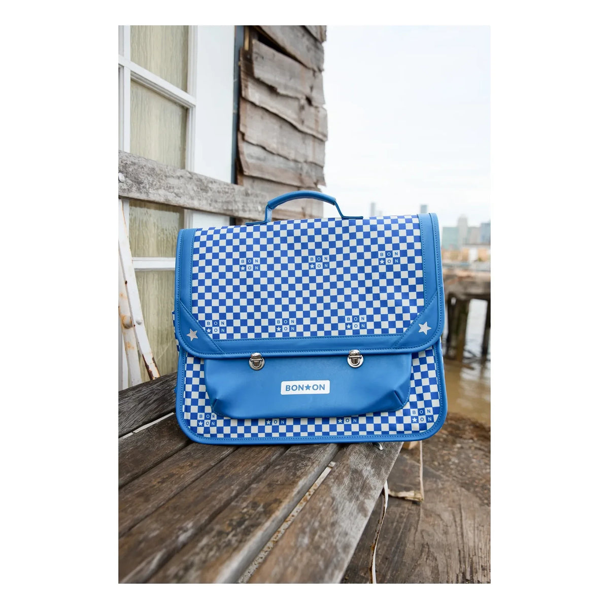 Bonton - Damier Schulrucksack | Blau