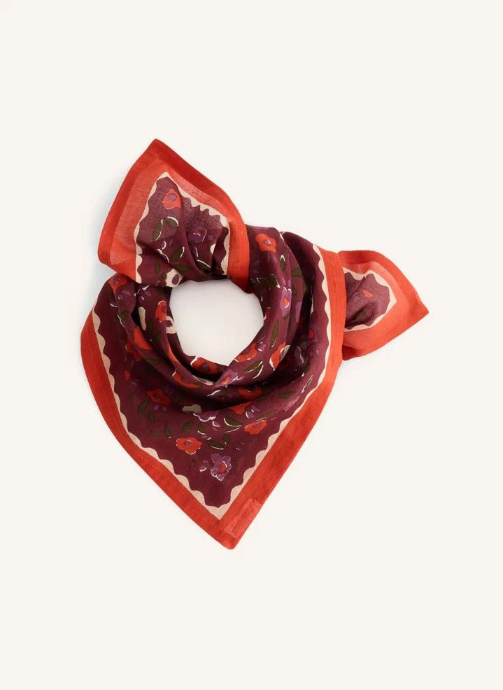 Apaches - Kleines Blumen-Dupitta-Tuch | Lila