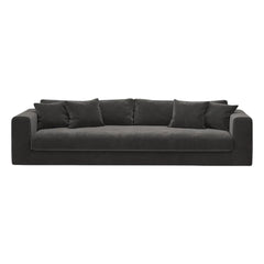 Panac Edition - Bellechasse gebürstetes Samt 4-Sitzer Sofa - 260 cm | Anthrazit