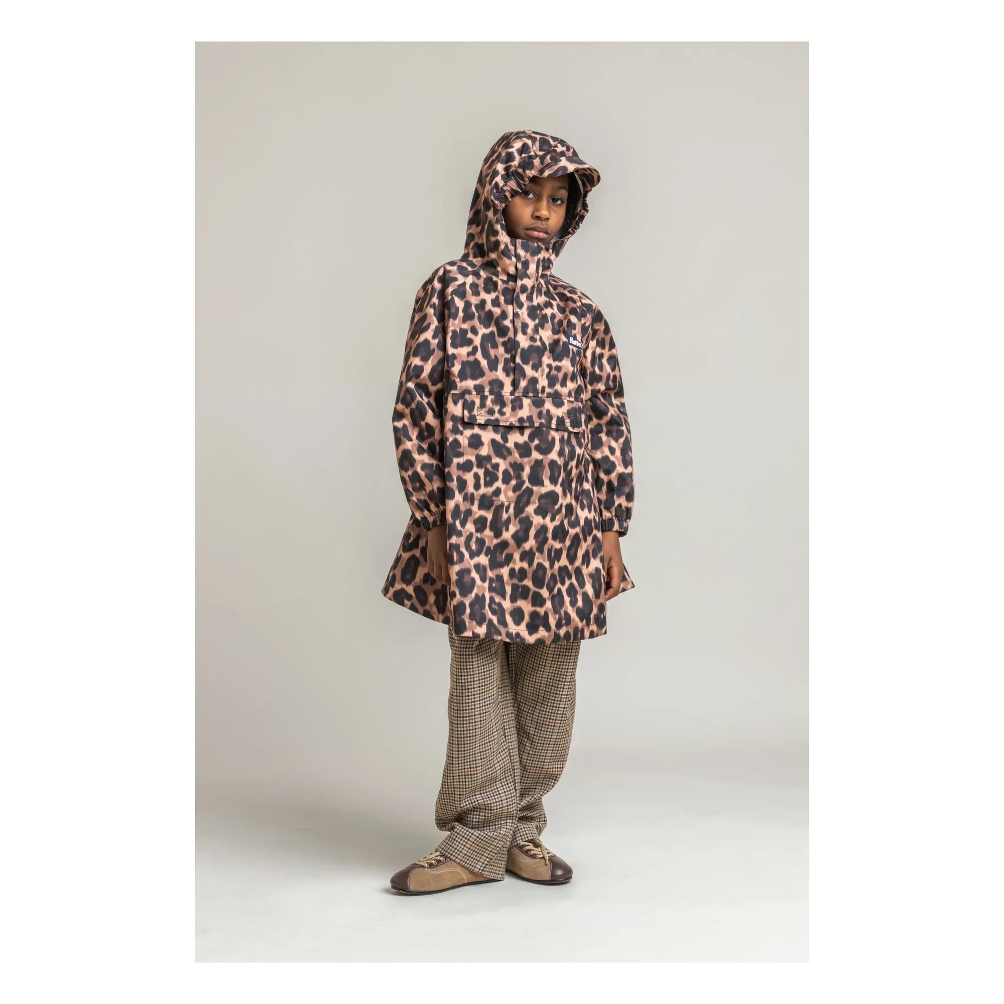 Flotte - Gabrielito Leoparden-Regenponcho aus recycelten Fasern | Braun