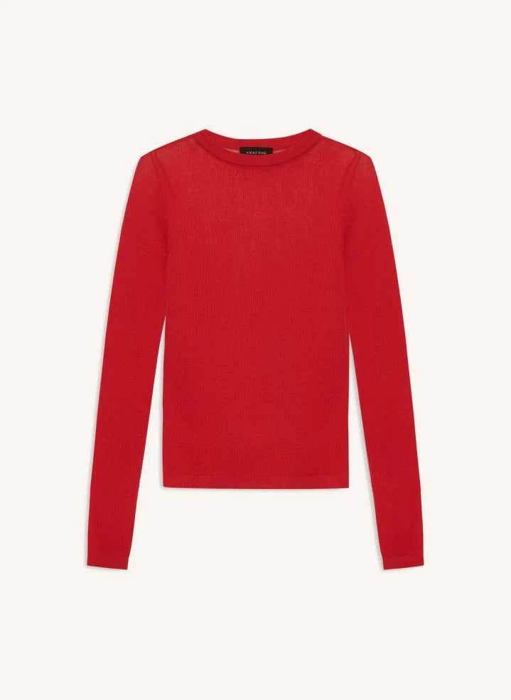 Anine Bing - Tiana pamuklu sweatshirt | Kırmızı