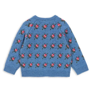 Konges Sløjd - Belou Roses Wolle Cardigan | Blau