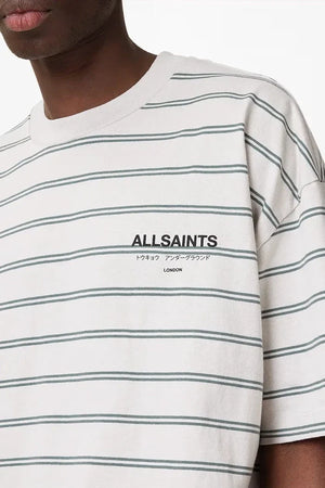 AllSaints erkek pamuklu UNDERGRND STRIPE SS tişört