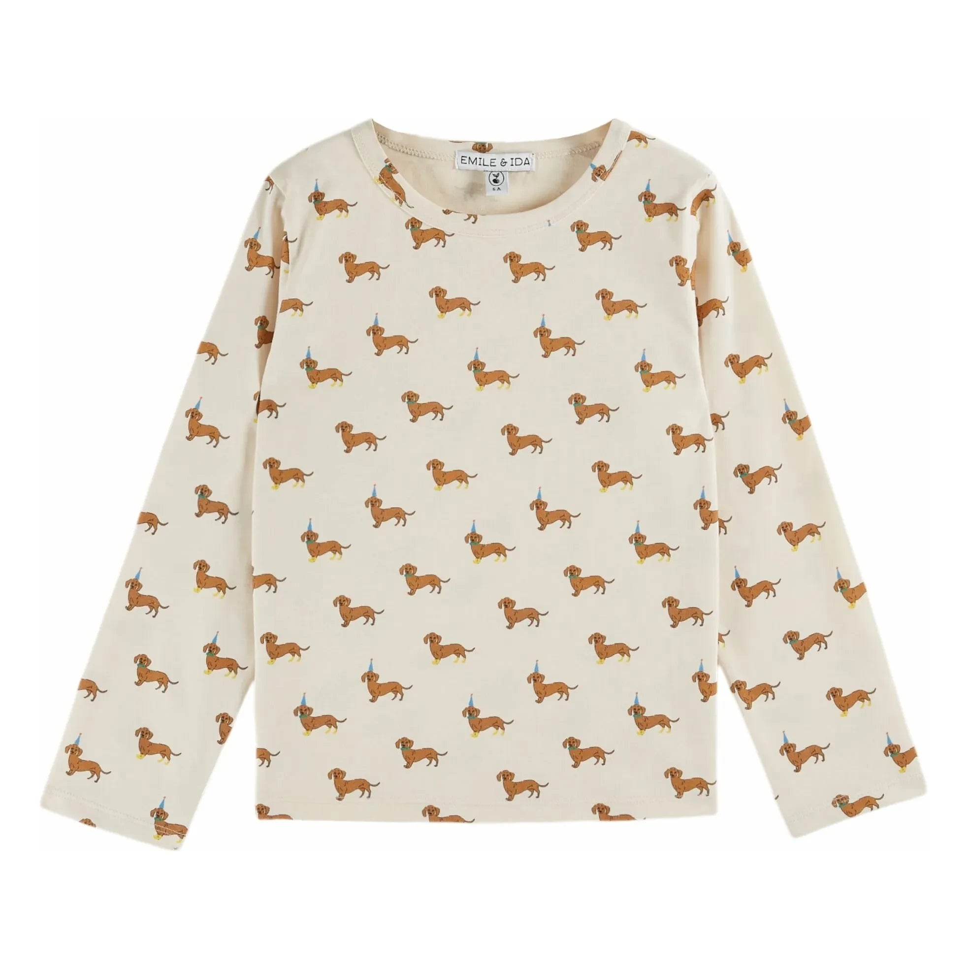 Emile et Ida - Hunde Bio-Baumwoll-T-Shirt | Ecru