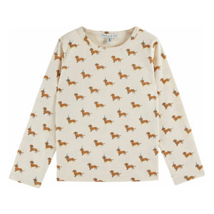 Emile et Ida - Hunde Bio-Baumwoll-T-Shirt | Ecru