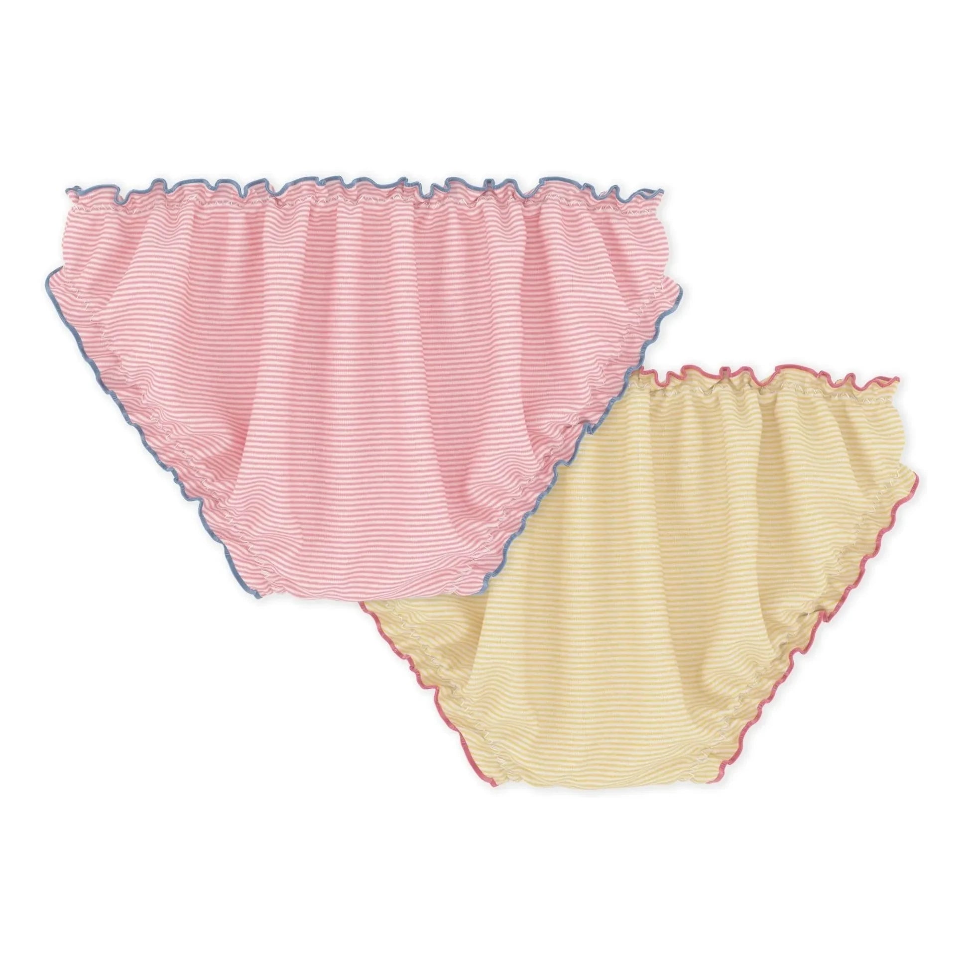 Petit Bateau - 2er Set Froufrou Bio-Baumwoll-Slips | Gelb