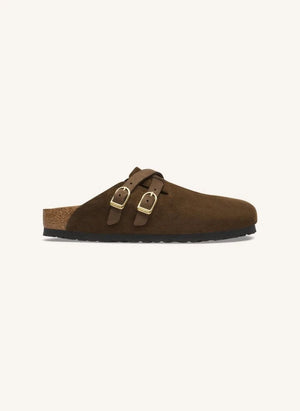 BIRKENSTOCK - Blair Veloursleder-Pantoletten | Dunkelbraun