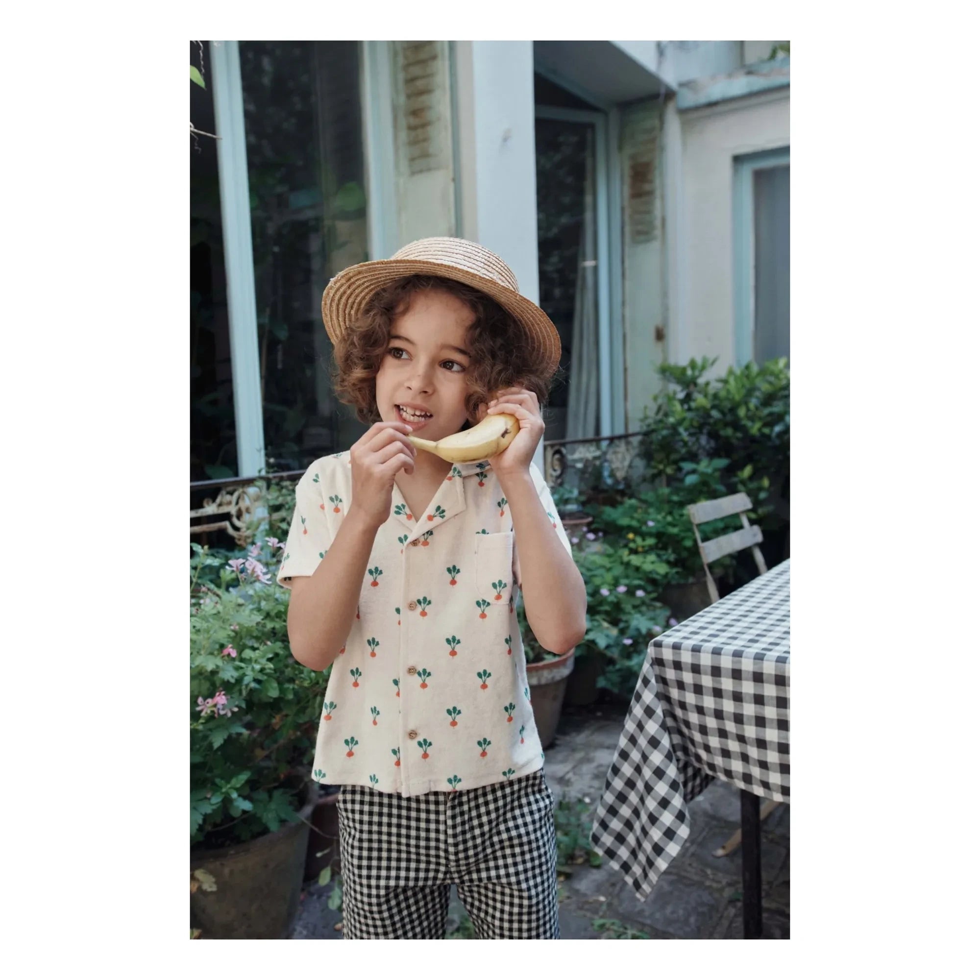 Emile et Ida - Bio-Baumwolle Radieschenschwamm Shirt | Creme
