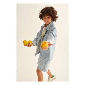 Cozmo - Denim Ridge Gestreiftes Overshirt | Hellblau