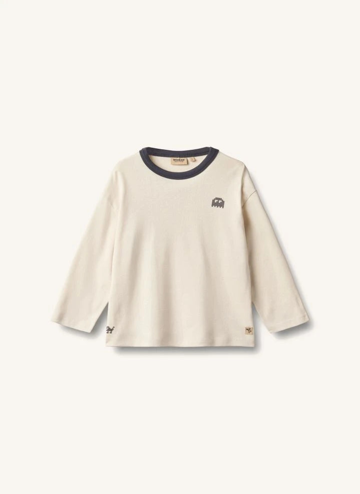 Wheat - Calvin Fantôme Bio-Baumwoll-T-Shirt | Offwhite