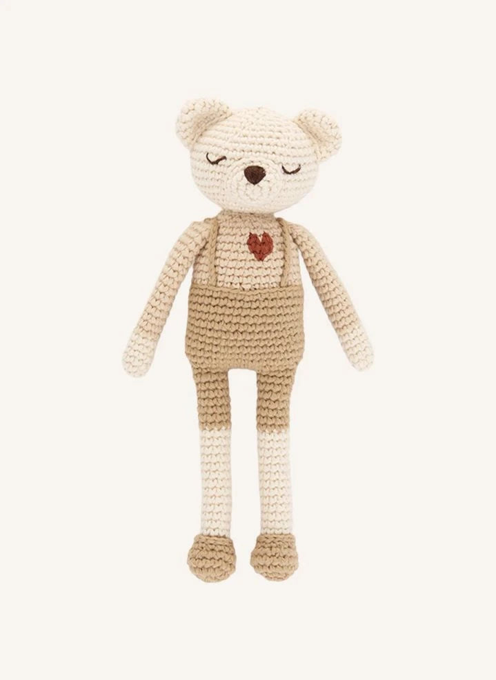 Patti Oslo - Kalp Şeklinde Peluş Ayı - Patti Oslo x Cosy Roots | Bej