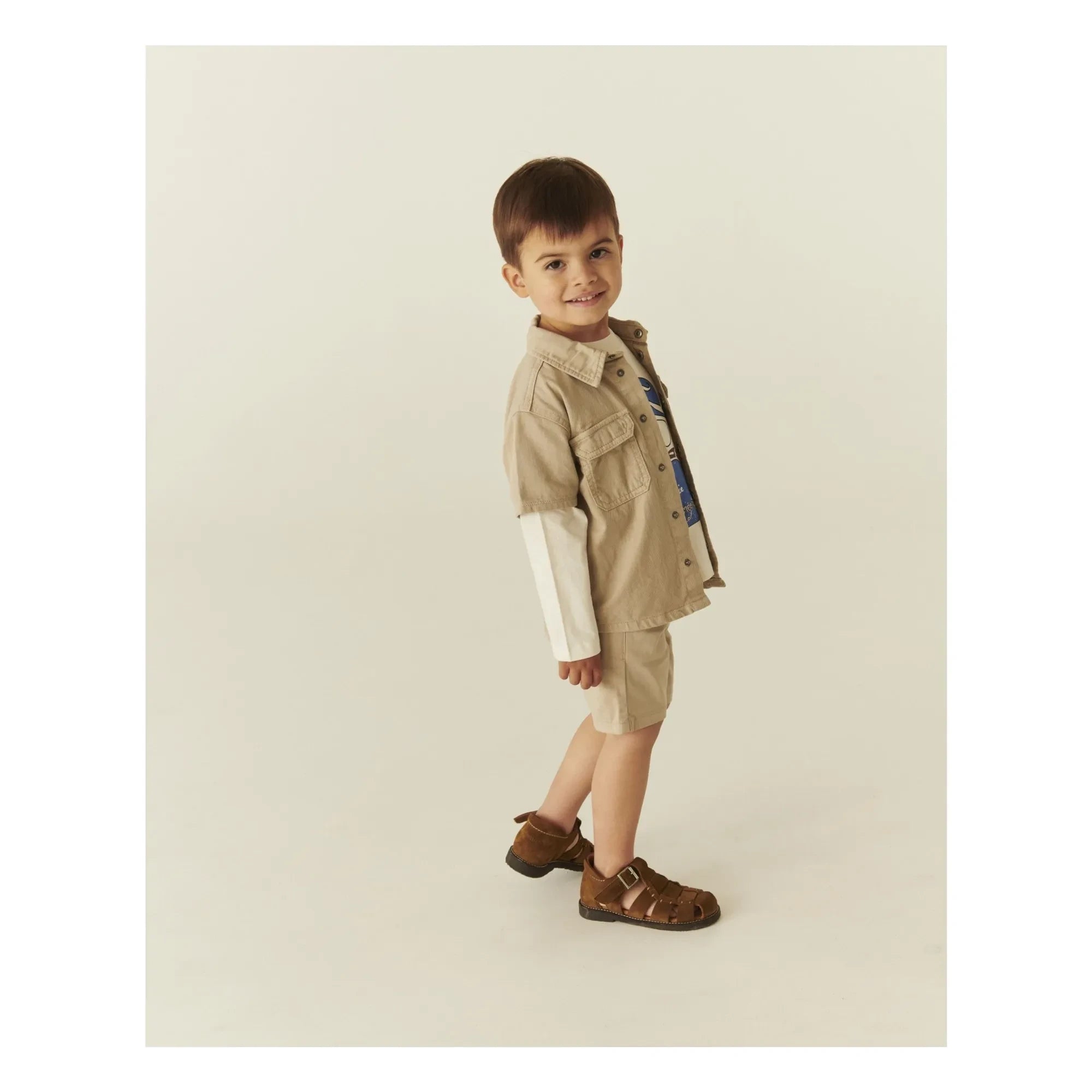 Copenhagen Colors - Safari-Hemd aus Bio-Baumwoll-Twill | Beige
