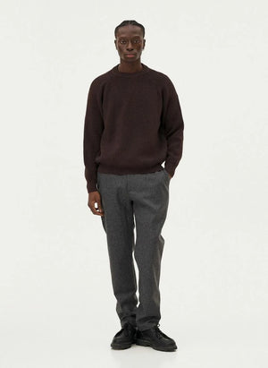 Noyoco - Oslo Pullover aus Merinowolle und Bio-Baumwolle | Braun