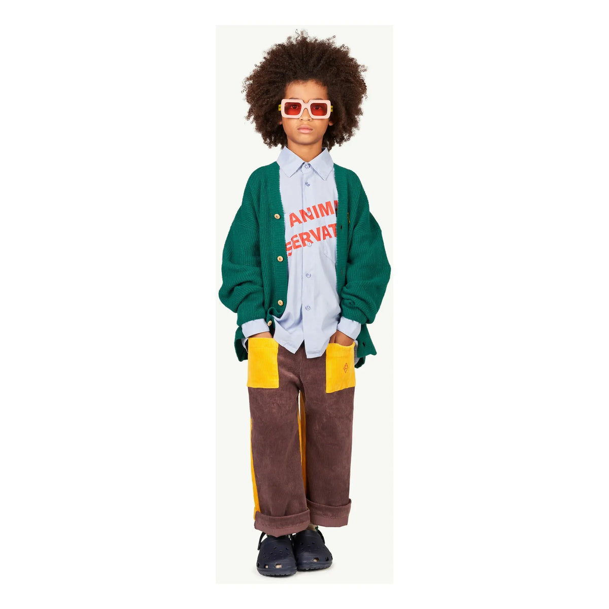 The Animals Observatory - Racoon Schlichter Cardigan | Grün