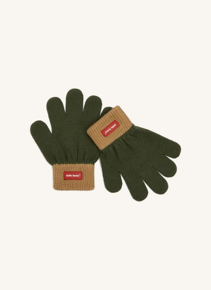 Hello Hossy - Handy Forest Bio-Baumwollhandschuhe | Dunkelgrün