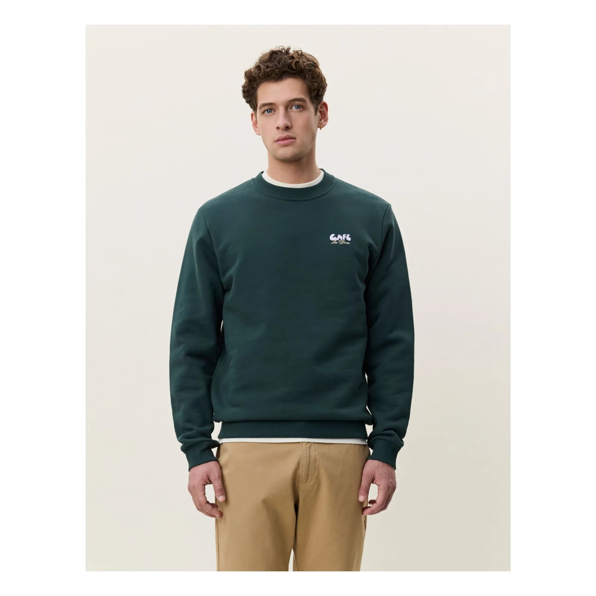 Les Deux - Sweat Café | Dunkelgrün