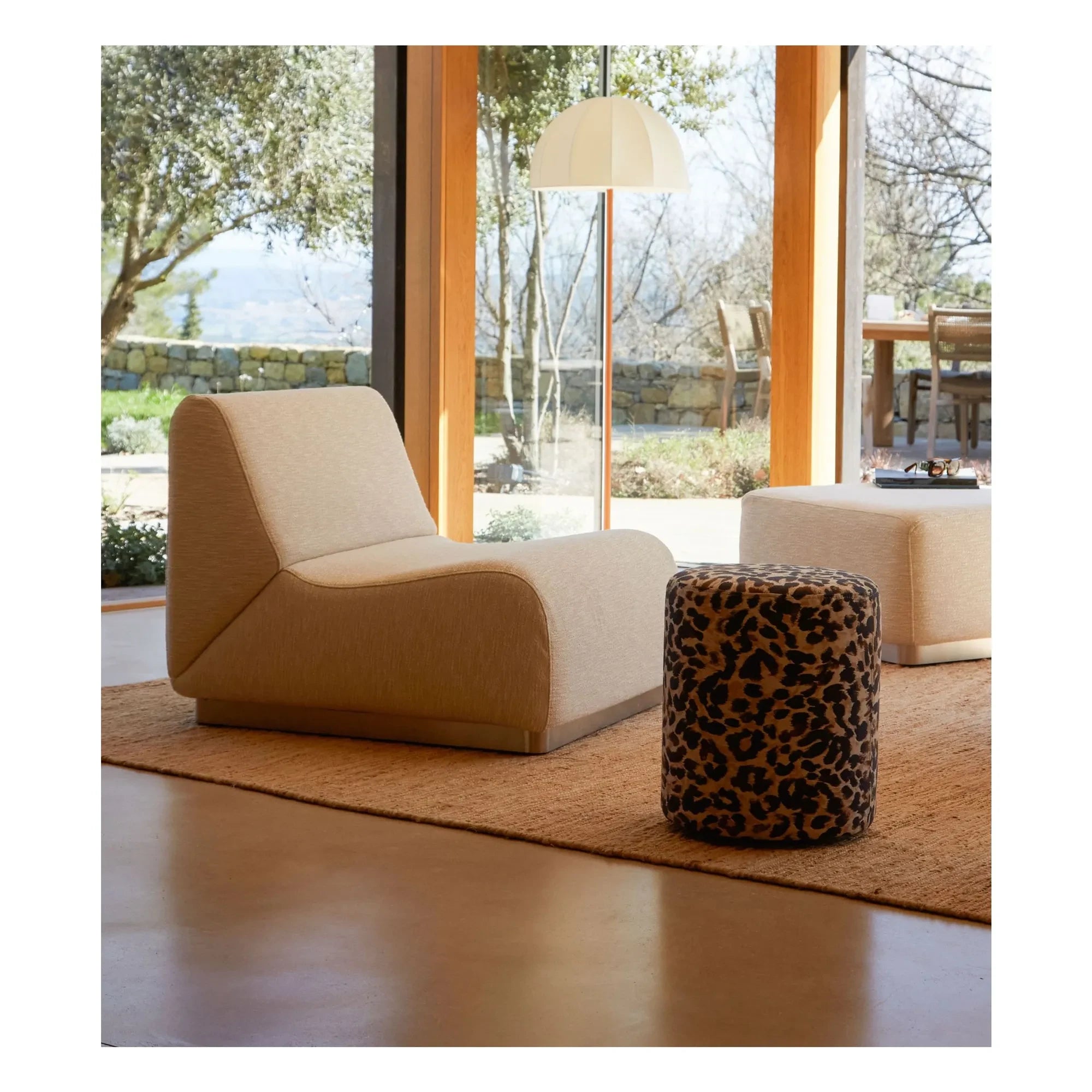 The Socialite Family - Modulares Rotondo-Kaminsofa aus Webstoff | Creme
