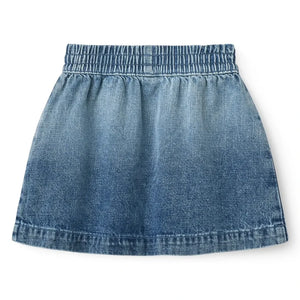 Copenhagen Colors - Denim-Rock mit Blockdruck aus Bio-Baumwolle | Mavi