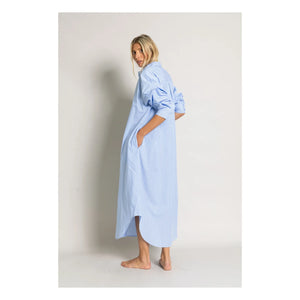 Smallable Woman - Melissa Gestreiftes Hemdkleid | Hellblau