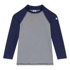 Petit Bateau – Gestreiftes UV-Schutz-Bade-T-Shirt | Nachtblau
