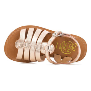 Pom d'Api - Plagette Riemchensandalen | Roségold
